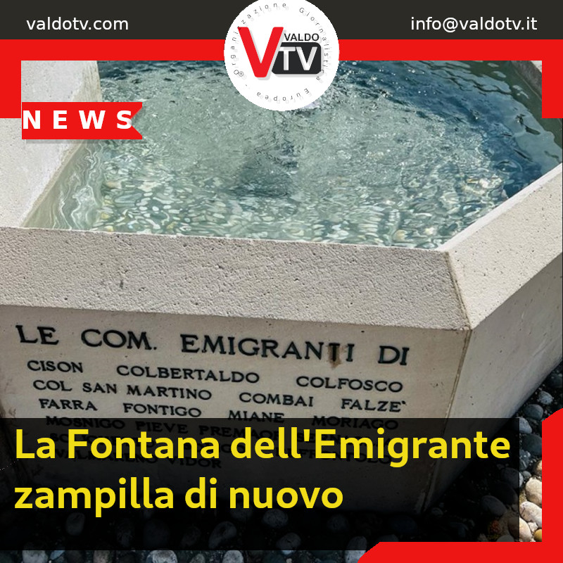 La Fontana dell’Emigrante zampilla di nuovo