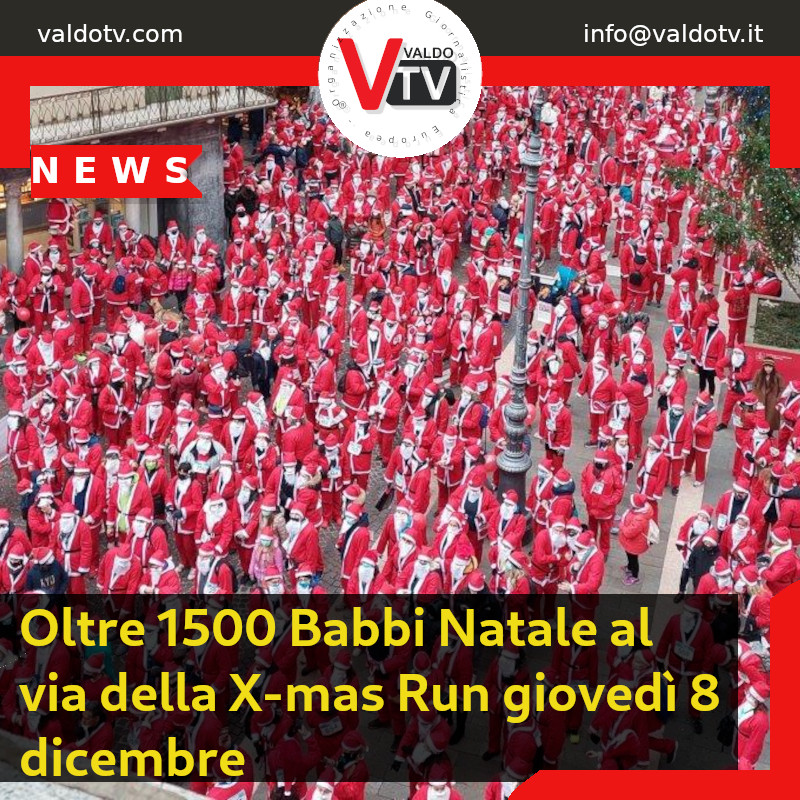 Oltre 1500 Babbi Natale al via della X-mas Run giovedì 8 dicembre