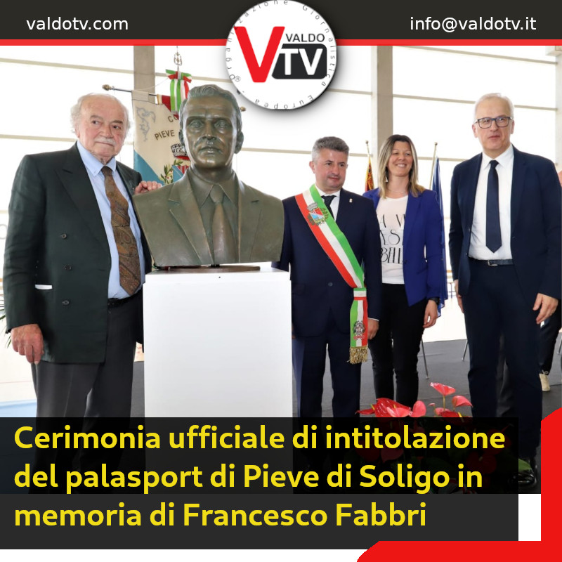 Cerimonia ufficiale di intitolazione del palasport di Pieve di Soligo in memoria di Francesco Fabbri