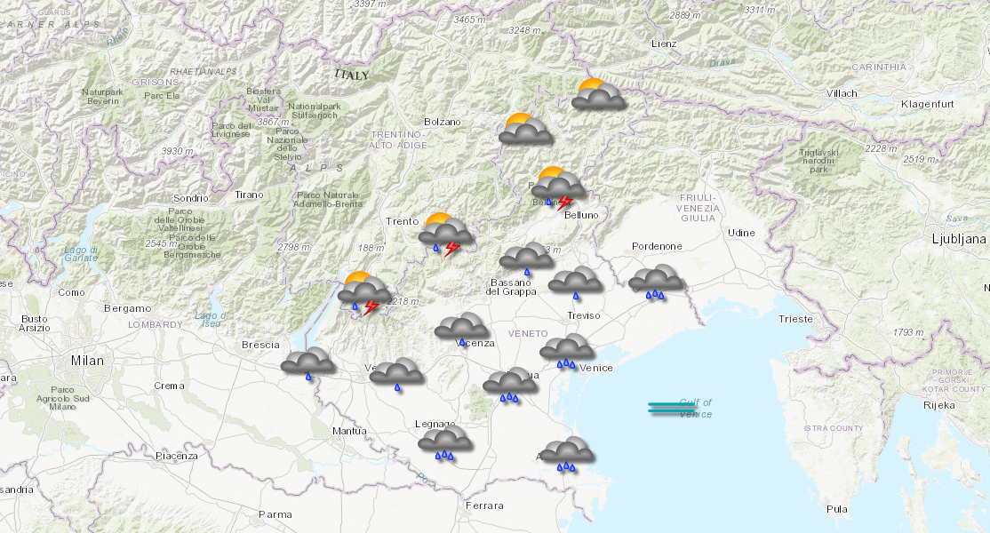 Previsioni meteo per Venerdì 2 e sabato 3 giugno.